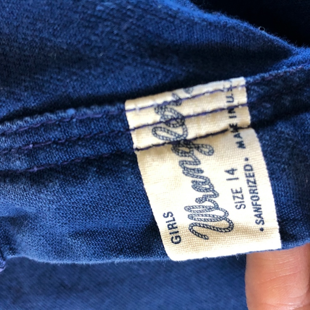 1960's Girl's Wrangler Blue Jeans